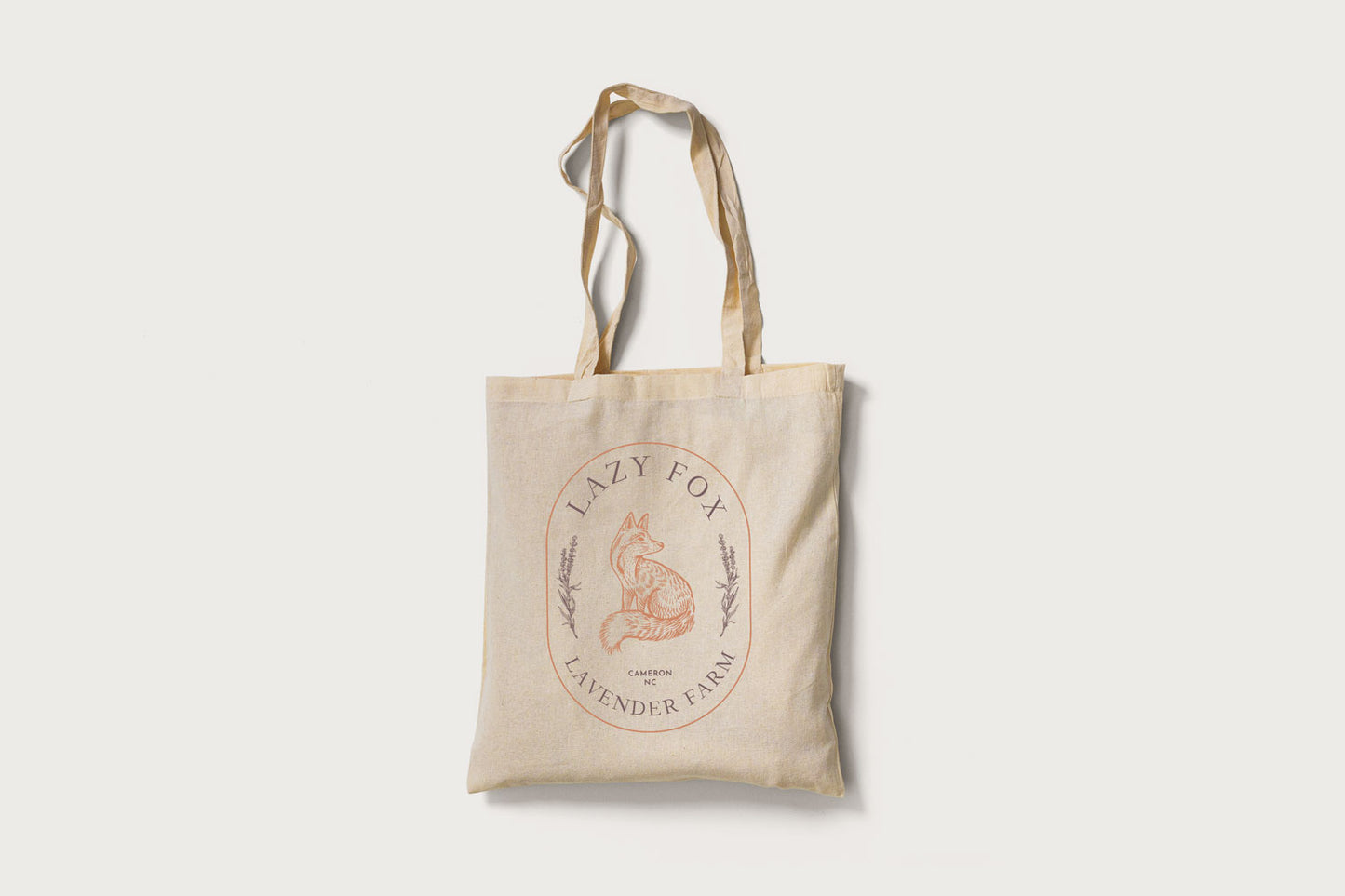 Lazy Fox Lavender Fox Tote Bag